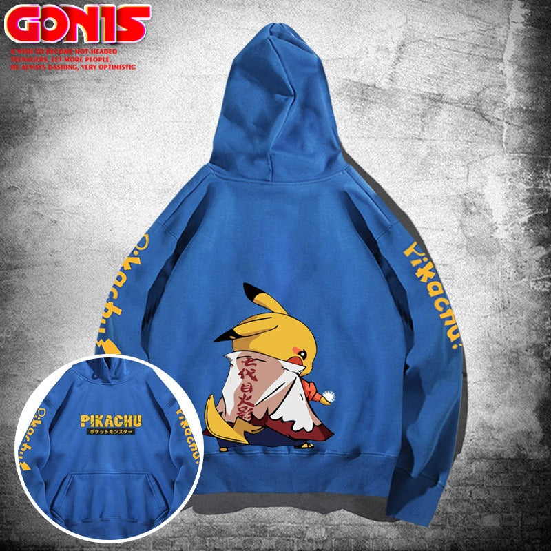 Pikachu Hooded Sweater For Men and Women Spring and Autumn Clothing, Student Japanese Anime Naruto Naruto Jacket