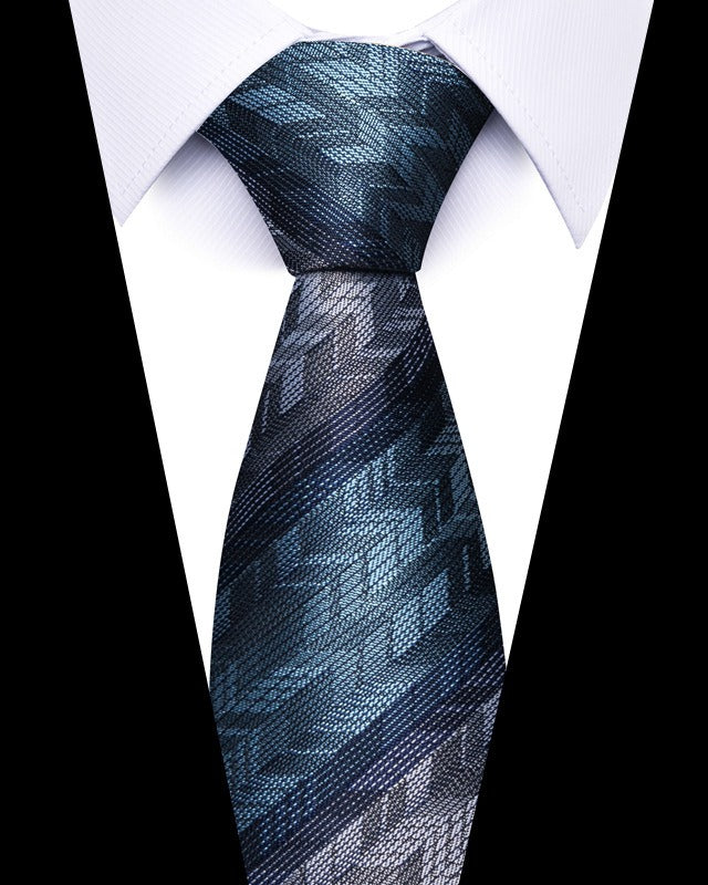 Men's 8cm Business Professional Striped Tie Wedding Suit Accessories Polyester Tie Men