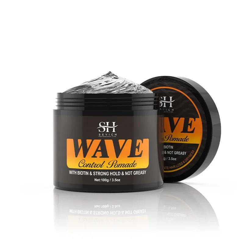 Wave Hair Gel 360 Deep Waves Control Pomade Wavy Hair Oil With Brush Sport Strong Hold Wavy Frizz Control Gel For Black Men