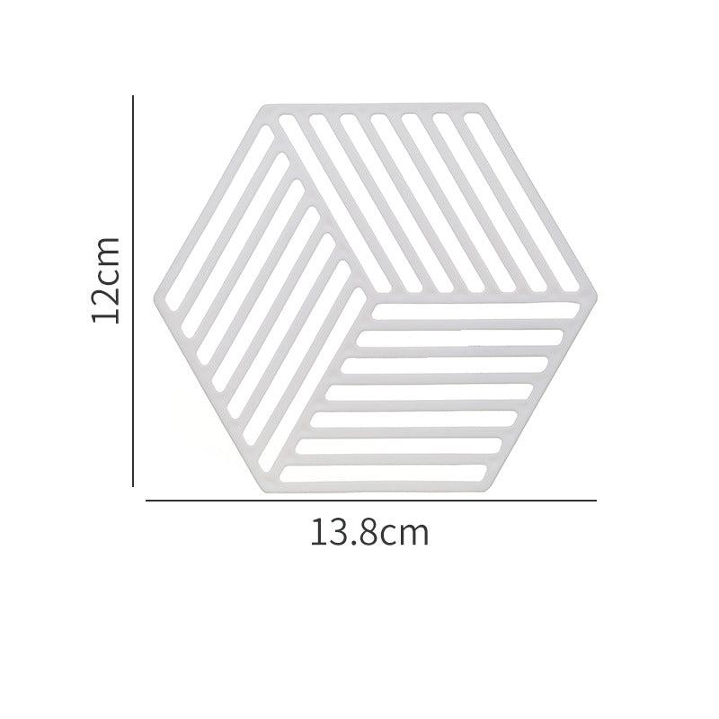 Insulation Mat Dining Table Silicone High Temperature Pot Mat Anti-Scalding Lunch Bowl Mat Pupil Waterproof Oil-Proof Coaster