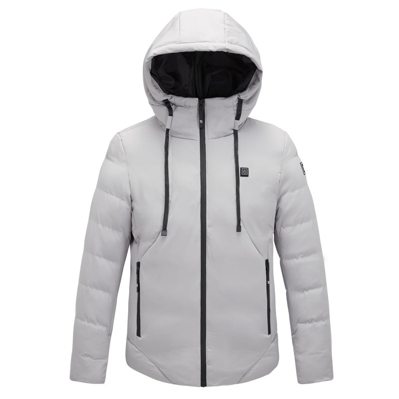 Winter outdoor sports intelligent USB charging heating jacket electric cotton jacket heating clothes for men