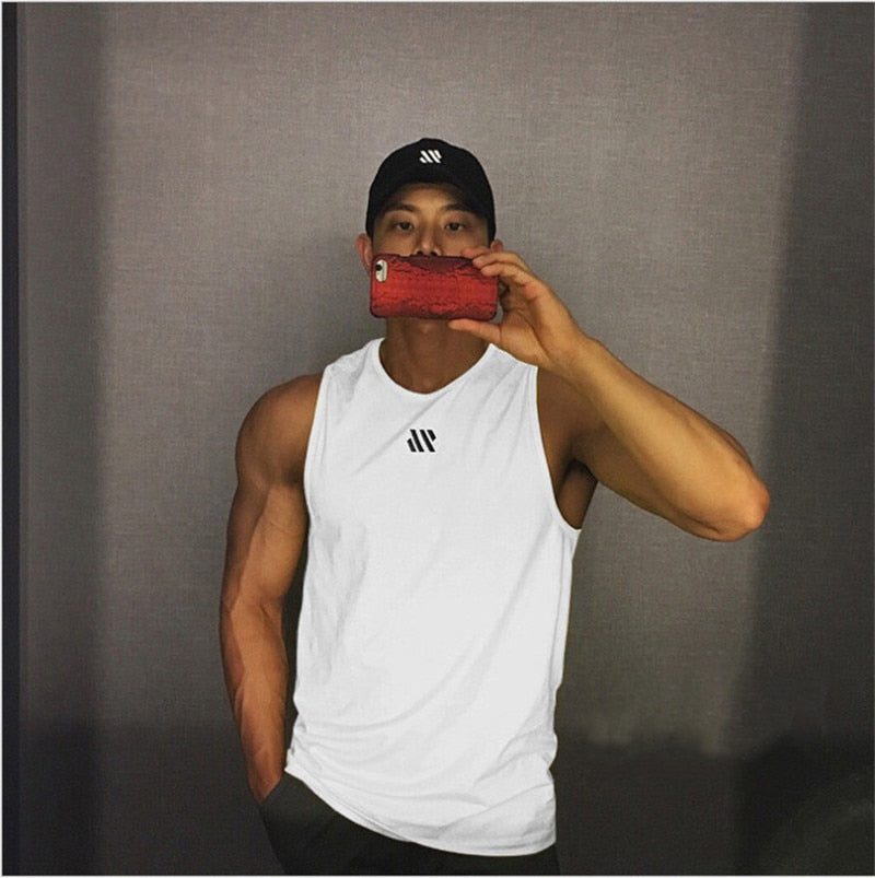 Mens fitness gyms Tank top men Fitness sleeveless shirt Male mesh breathable Sports vest Undershirt Gyms Running vest men