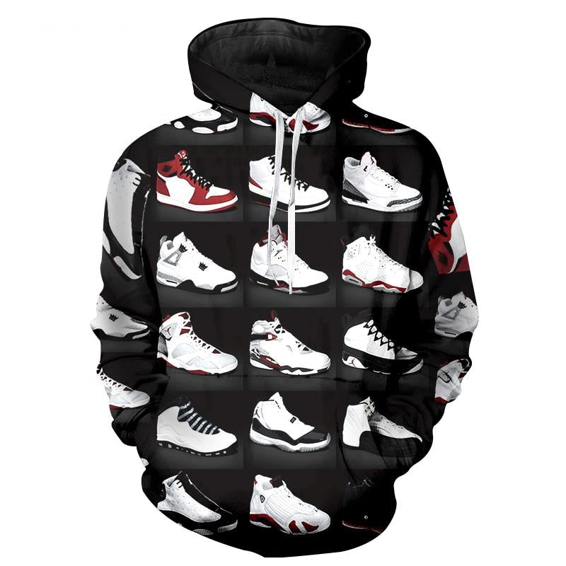 Men Women Sweatshirts Jordan 23 Classic Shoes 3D Print Hoodies