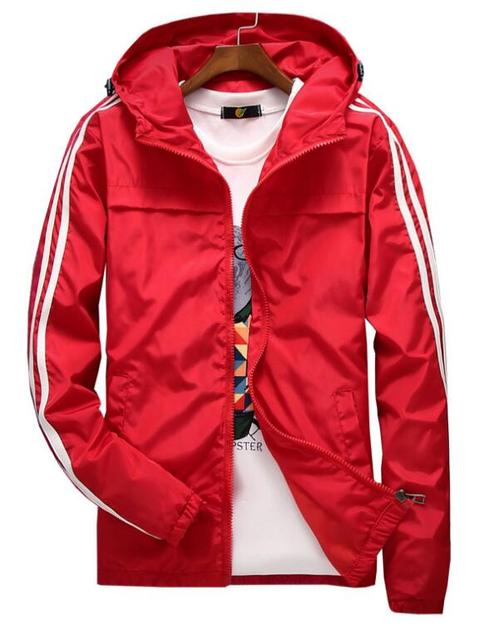 Jacket windbreaker men women striped college jackets