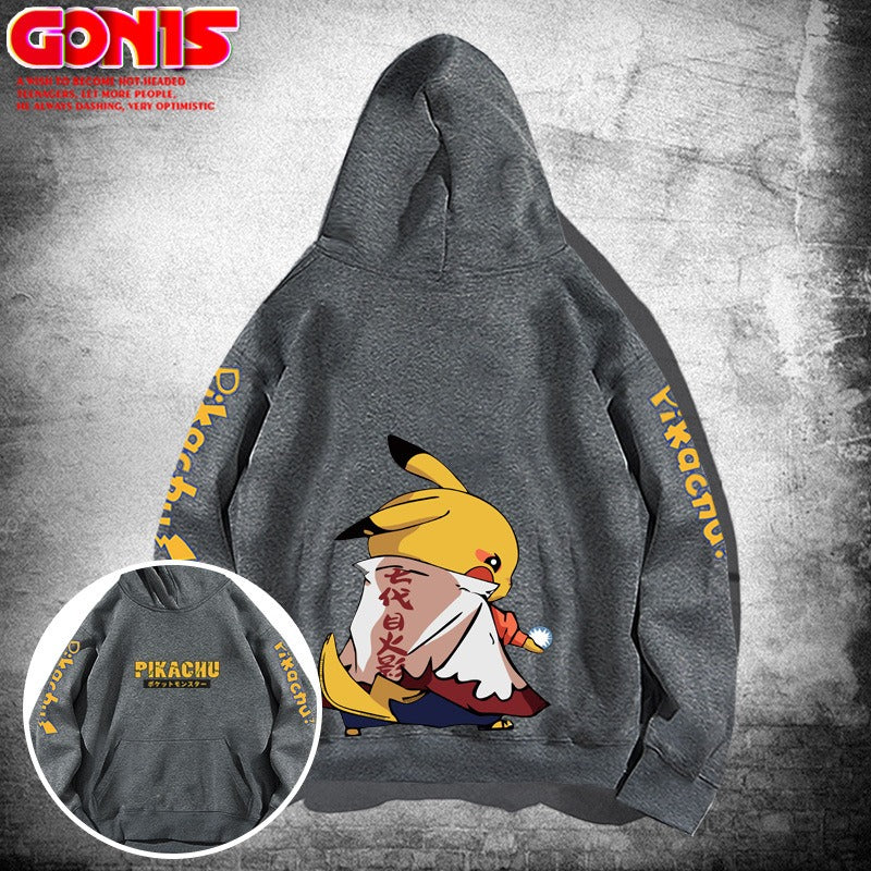 Pikachu Hooded Sweater For Men and Women Spring and Autumn Clothing, Student Japanese Anime Naruto Naruto Jacket