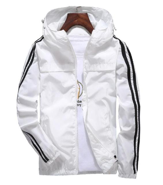 Jacket windbreaker men women striped college jackets