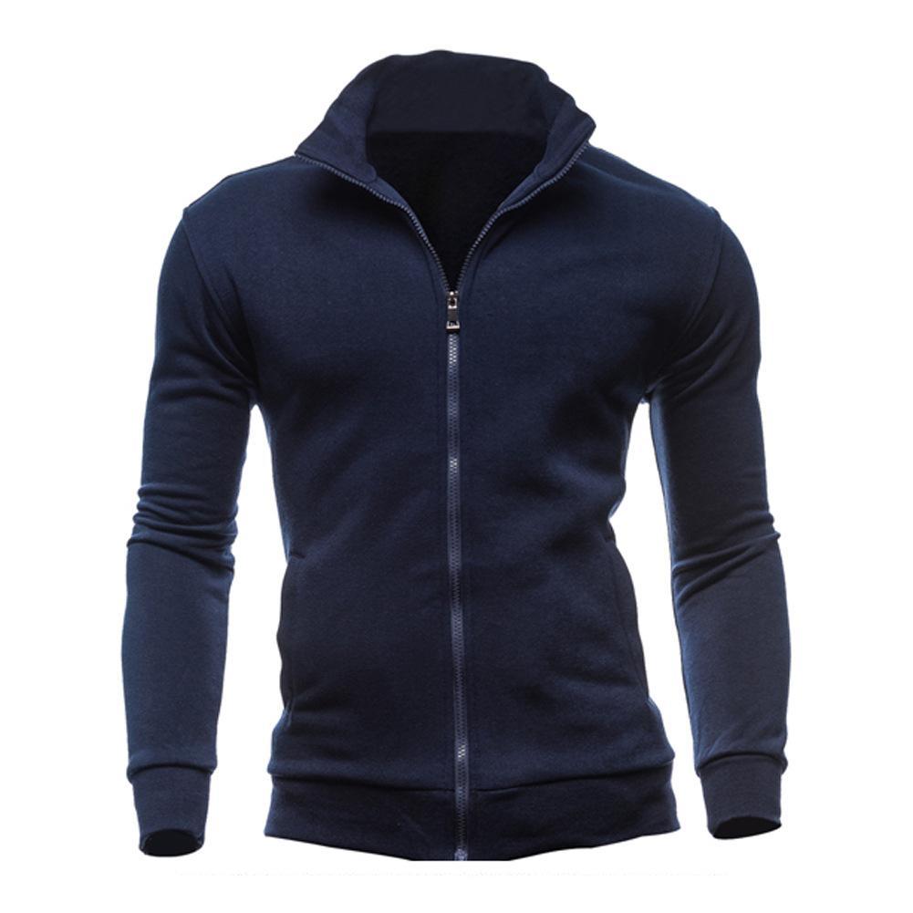 Turtleneck Full Zip Cardigan Mens Coat Sweater Men Fashion