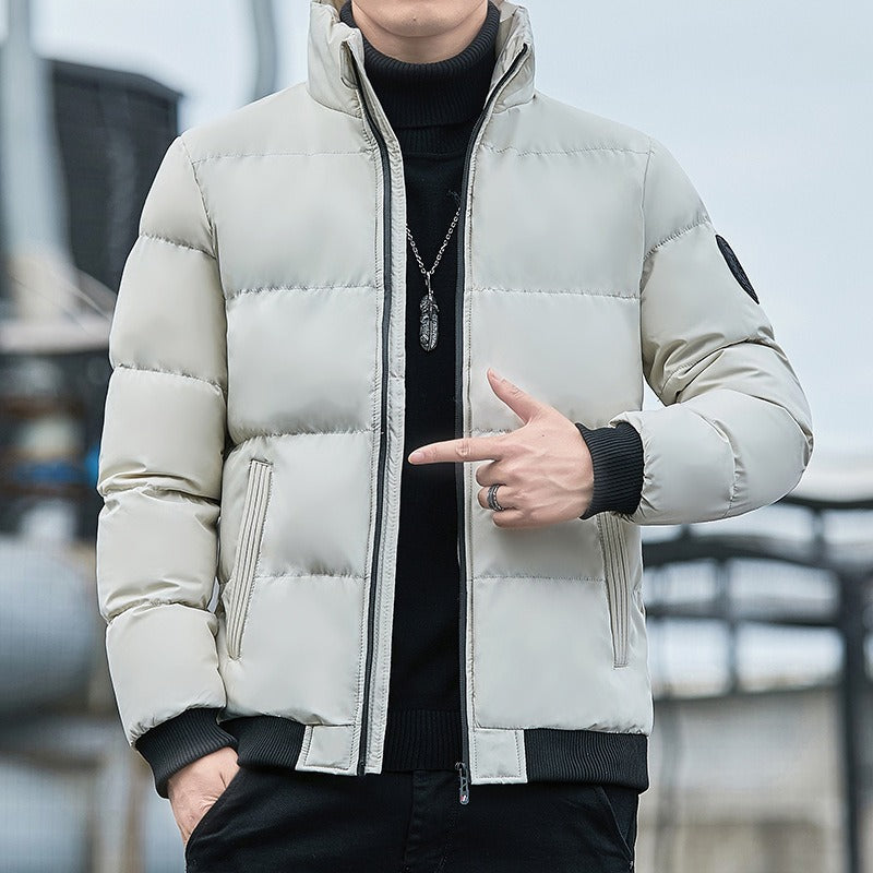 Cotton jacket men's tiger head winter thick coat cotton jacket trendy brand autumn and winter hooded short workwear bread with