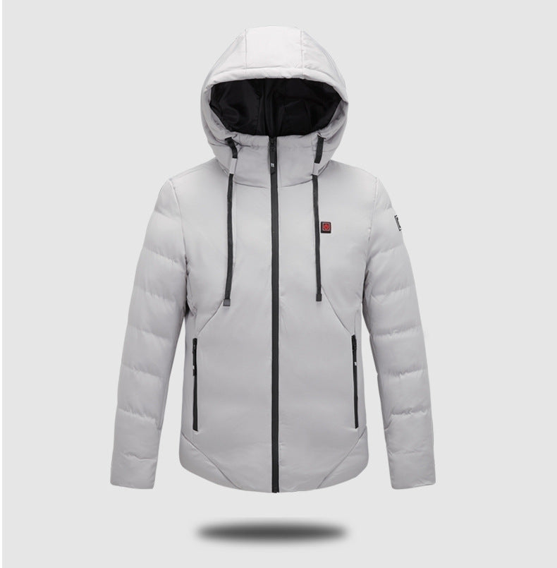 Winter outdoor sports intelligent USB charging heating jacket electric cotton jacket heating clothes for men