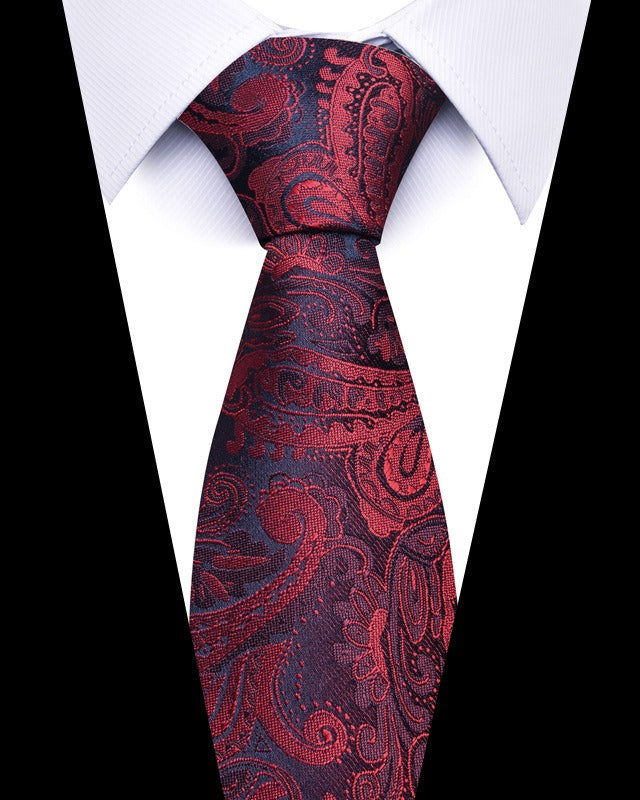 Men's 8cm Business Professional Striped Tie Wedding Suit Accessories Polyester Tie Men