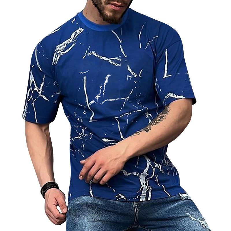 Short Sleeve T-Shirt Men's Summer New Trendy Brand Youth Round Neck 3D T-Shirt Loose Large Size T-Shirt