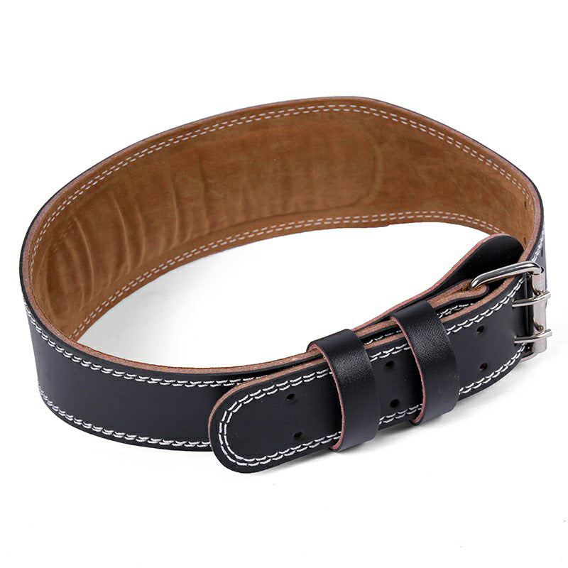 Belt protection fitness men's and women's deep squat hard pull weightlifting belt PU leather