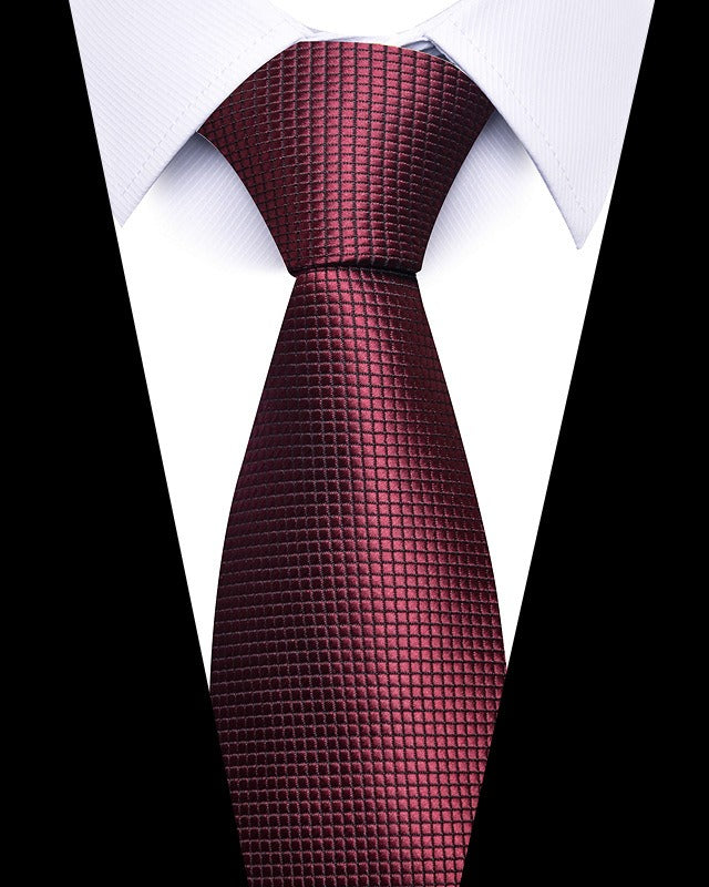 Men's 8cm Business Professional Striped Tie Wedding Suit Accessories Polyester Tie Men