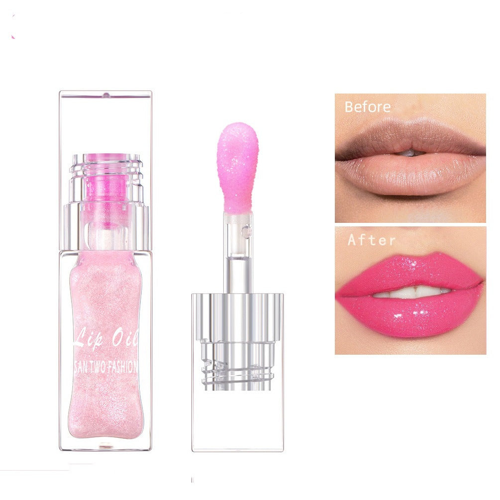 Hydrating Color Changing Lip Gloss Sparkling Shimmer Lip Oil Plumping Liquid Lipstick