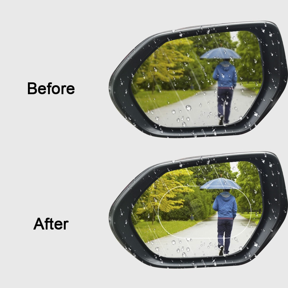 2PCS Car Mirror Window Clear Film Anti Dazzle Car Rearview Mirror Protective Film Waterproof Rainproof Anti Fog Car Sticker