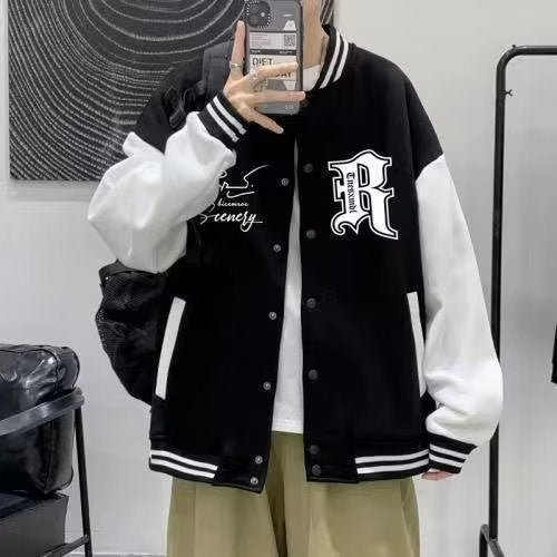 Trendy baseball jacket men's casual jacket upper garment