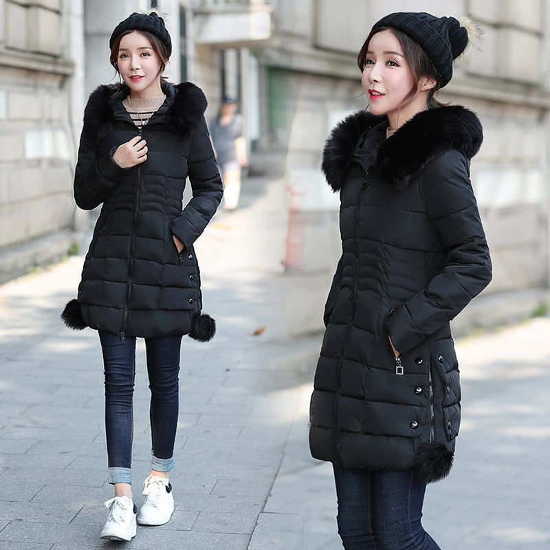 Faux Fur Parkas Women Down Jacket Winter Jacket Women Thick Snow Wear Winter Coat Lady Clothing Female Jackets Parkas