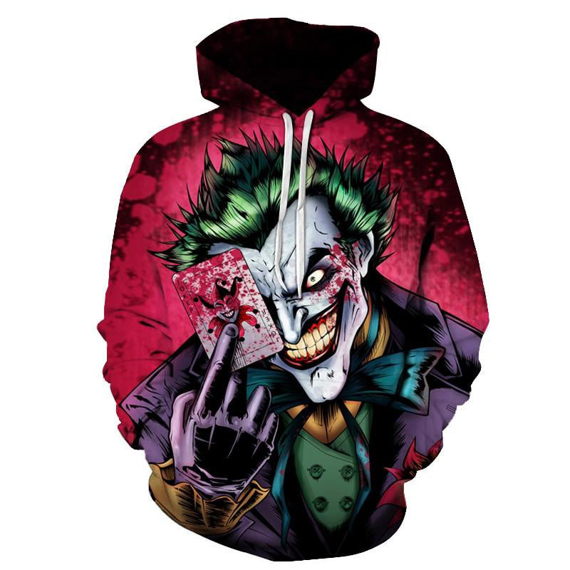 Joker Poker 3D Printed Hoodies Sweatshirts Streetwear for Men Women