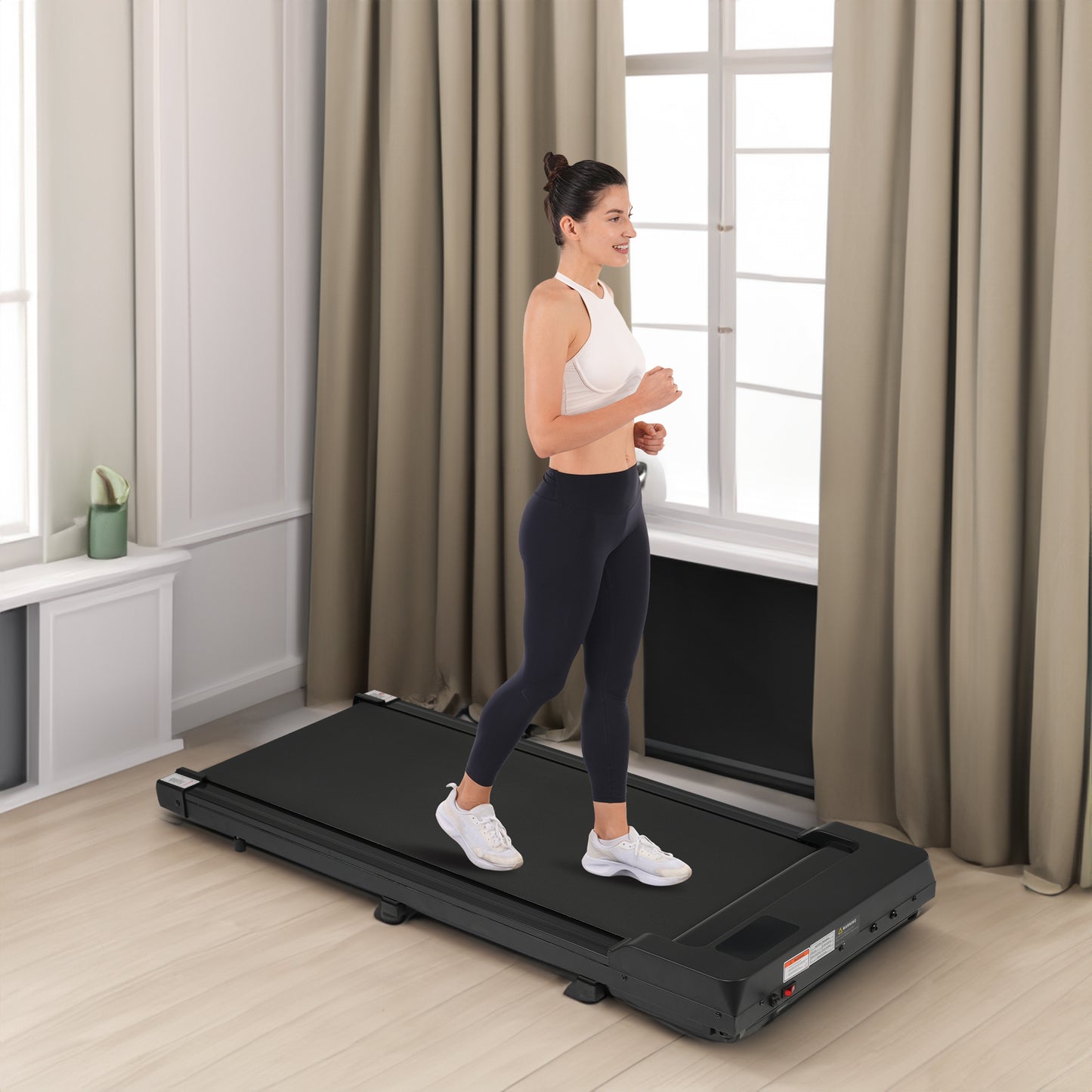 New 8.10 Walking Pad Under Home Desktop Treadmill -2.5HP Walking Treadmill 0.6-4MPH 300LBS Capacity Remote Control Battery