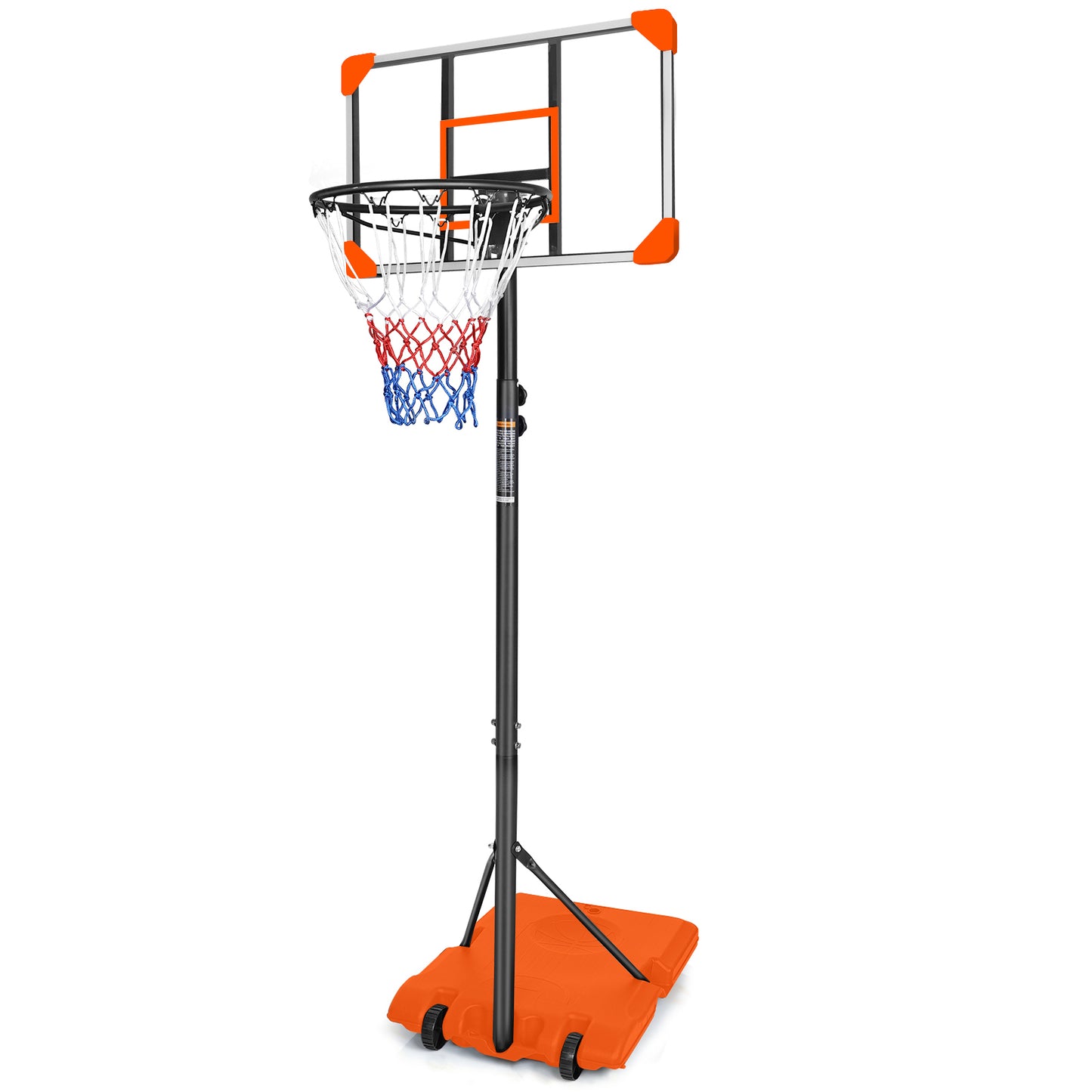 Portable Basketball Goal System with Stable Base and Wheels use for Indoor Outdoor