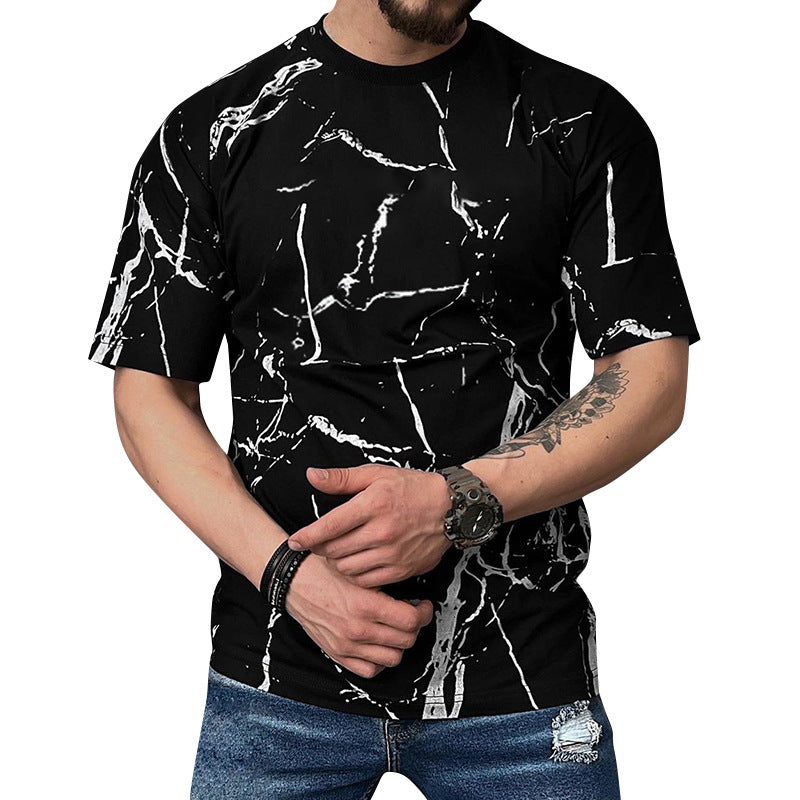 Short Sleeve T-Shirt Men's Summer New Trendy Brand Youth Round Neck 3D T-Shirt Loose Large Size T-Shirt