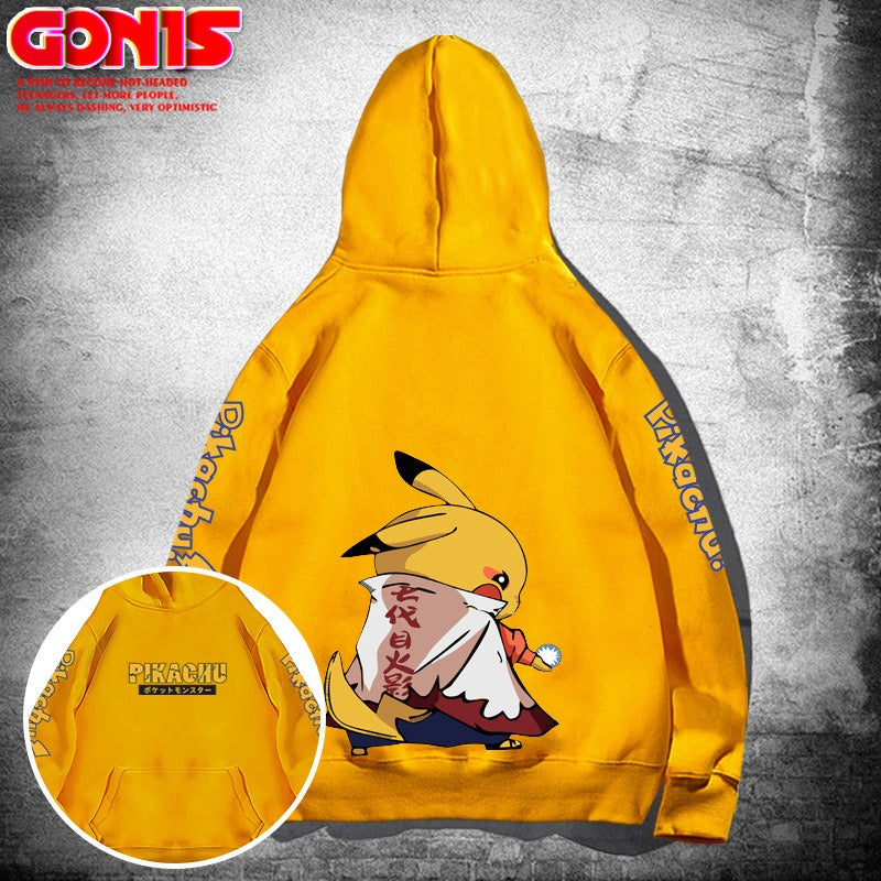 Pikachu Hooded Sweater For Men and Women Spring and Autumn Clothing, Student Japanese Anime Naruto Naruto Jacket