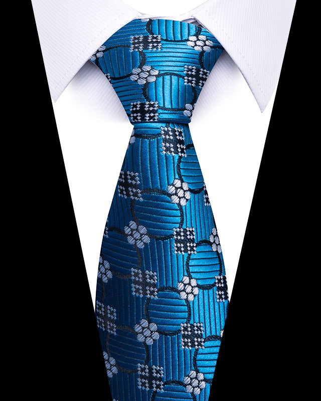 Men's 8cm Business Professional Striped Tie Wedding Suit Accessories Polyester Tie Men