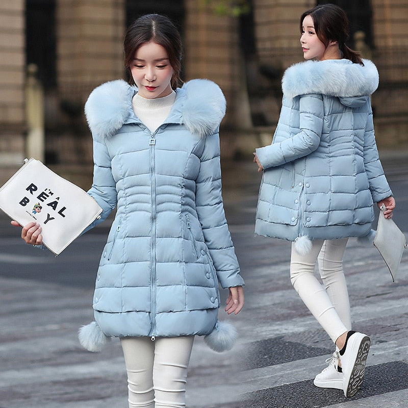 Faux Fur Parkas Women Down Jacket Winter Jacket Women Thick Snow Wear Winter Coat Lady Clothing Female Jackets Parkas