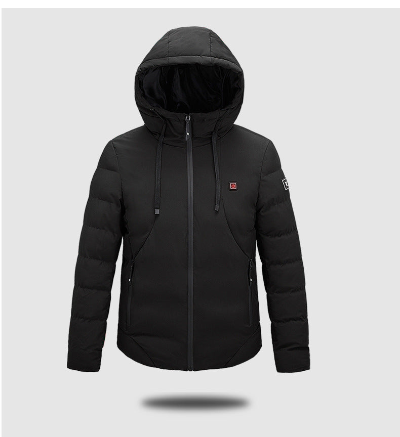 Winter outdoor sports intelligent USB charging heating jacket electric cotton jacket heating clothes for men