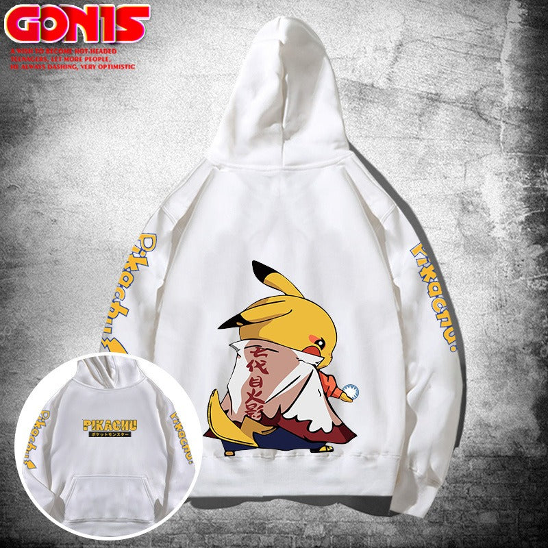 Pikachu Hooded Sweater For Men and Women Spring and Autumn Clothing, Student Japanese Anime Naruto Naruto Jacket