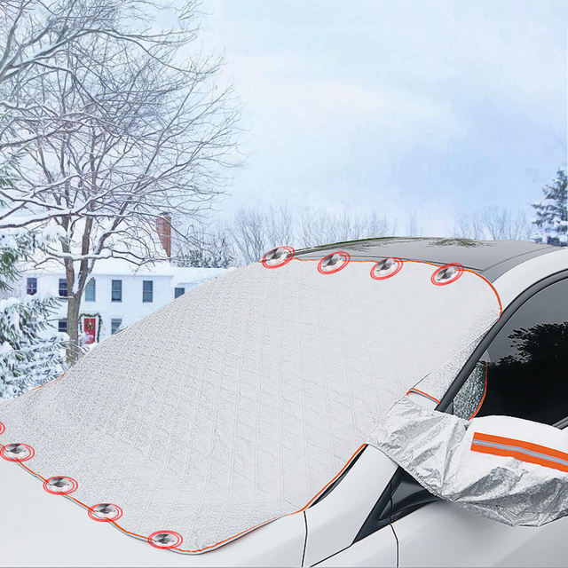 Car Snow Block Front Windshield Cover Anti-Frost Anti-Freeze Sunshade Shade Winter Snow Block Auto Supplies Sunshad