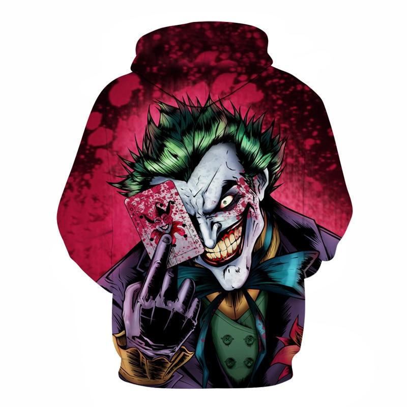 Joker Poker 3D Printed Hoodies Sweatshirts Streetwear for Men Women