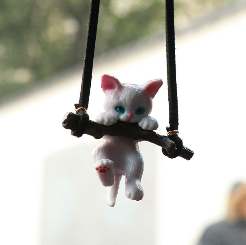 Cute Anime Car Ornaments Faceless Male Cat Pendant Auto Rearview Mirror Pendant Birthday Gift Auto Decoraction Accessories Coche