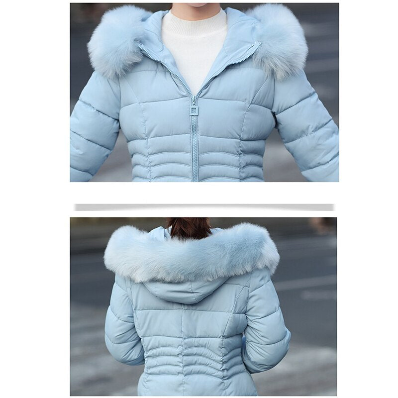 Faux Fur Parkas Women Down Jacket Winter Jacket Women Thick Snow Wear Winter Coat Lady Clothing Female Jackets Parkas