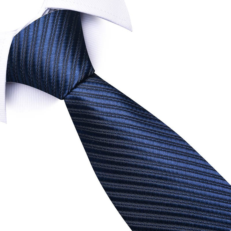 Men's 8cm Business Professional Striped Tie Wedding Suit Accessories Polyester Tie Men