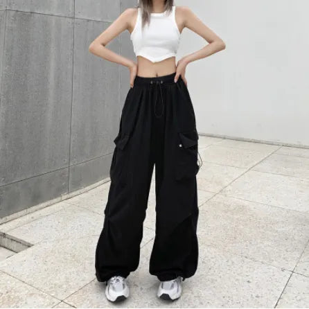 Women Streetwear Techwear Cargo Korean Harajuku Baggy Parachute Pants for Men Sweatpants Wide Leg Joggers Trousers Clothes