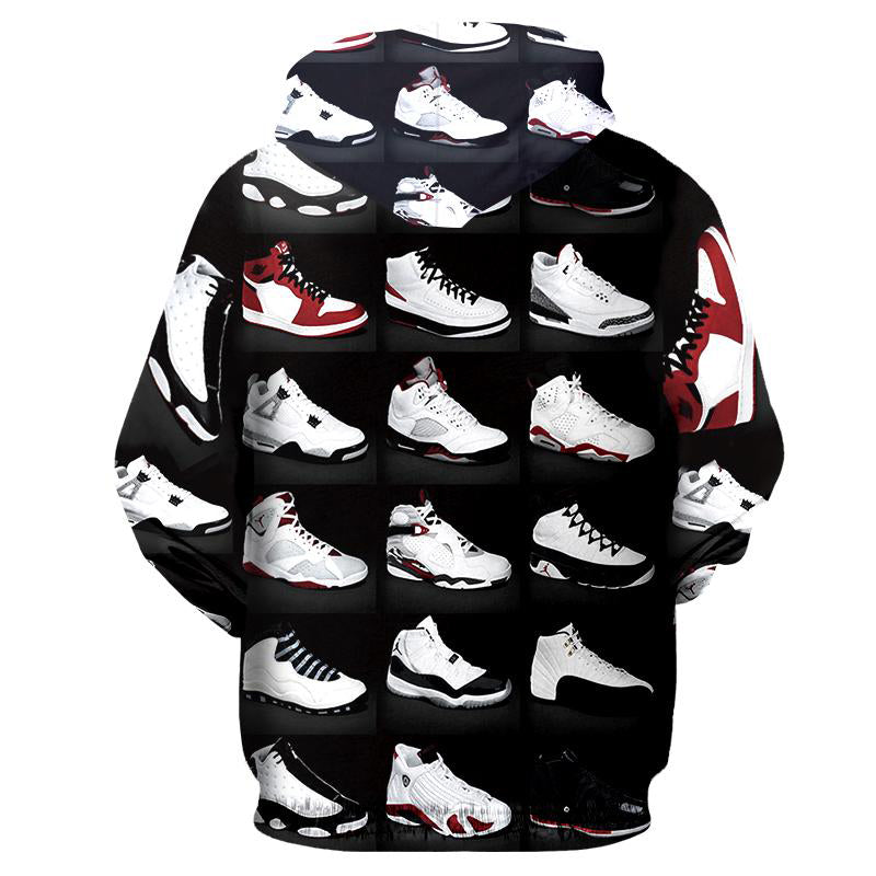 Men Women Sweatshirts Jordan 23 Classic Shoes 3D Print Hoodies