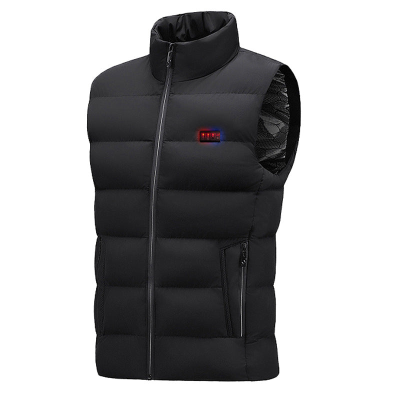 Intelligent heating vest for men and women in Zone 23, USB electric heating fishing vest cotton jacket, Zone 23