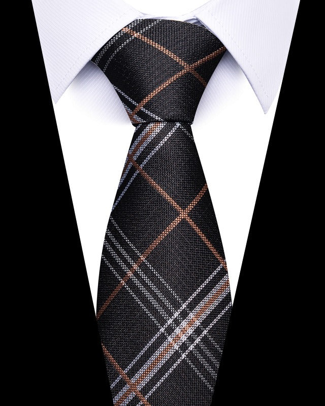 Men's 8cm Business Professional Striped Tie Wedding Suit Accessories Polyester Tie Men