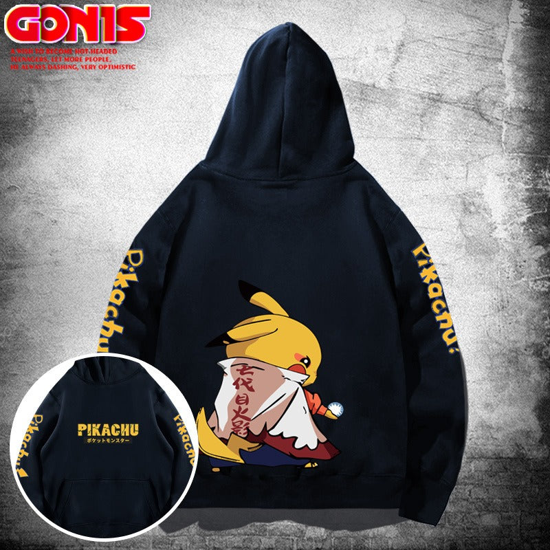 Pikachu Hooded Sweater For Men and Women Spring and Autumn Clothing, Student Japanese Anime Naruto Naruto Jacket