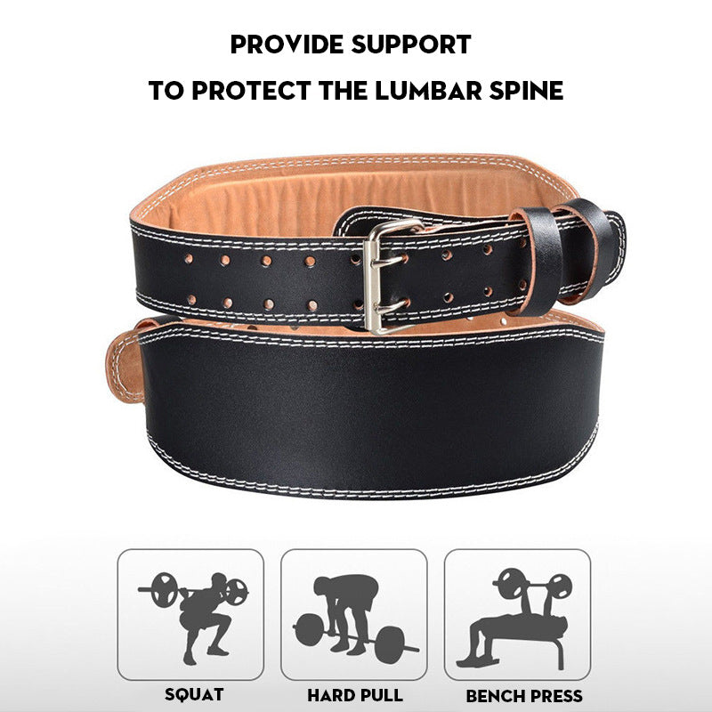 Belt protection fitness men's and women's deep squat hard pull weightlifting belt PU leather