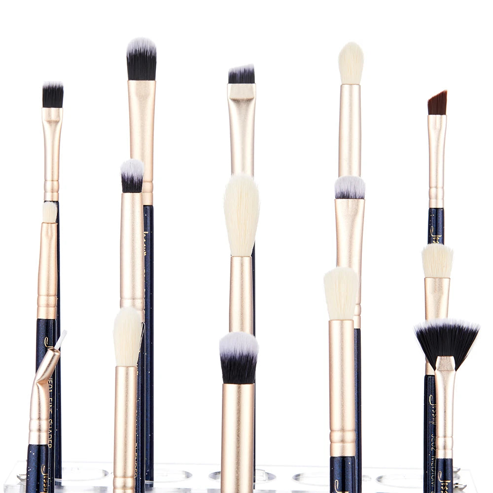 Jessup 15PCS Makeup brushes set Beauty kits Eye Make up brush EYESHADOW LIP BRUSH BLENDER Prussian Blue / Golden Sands