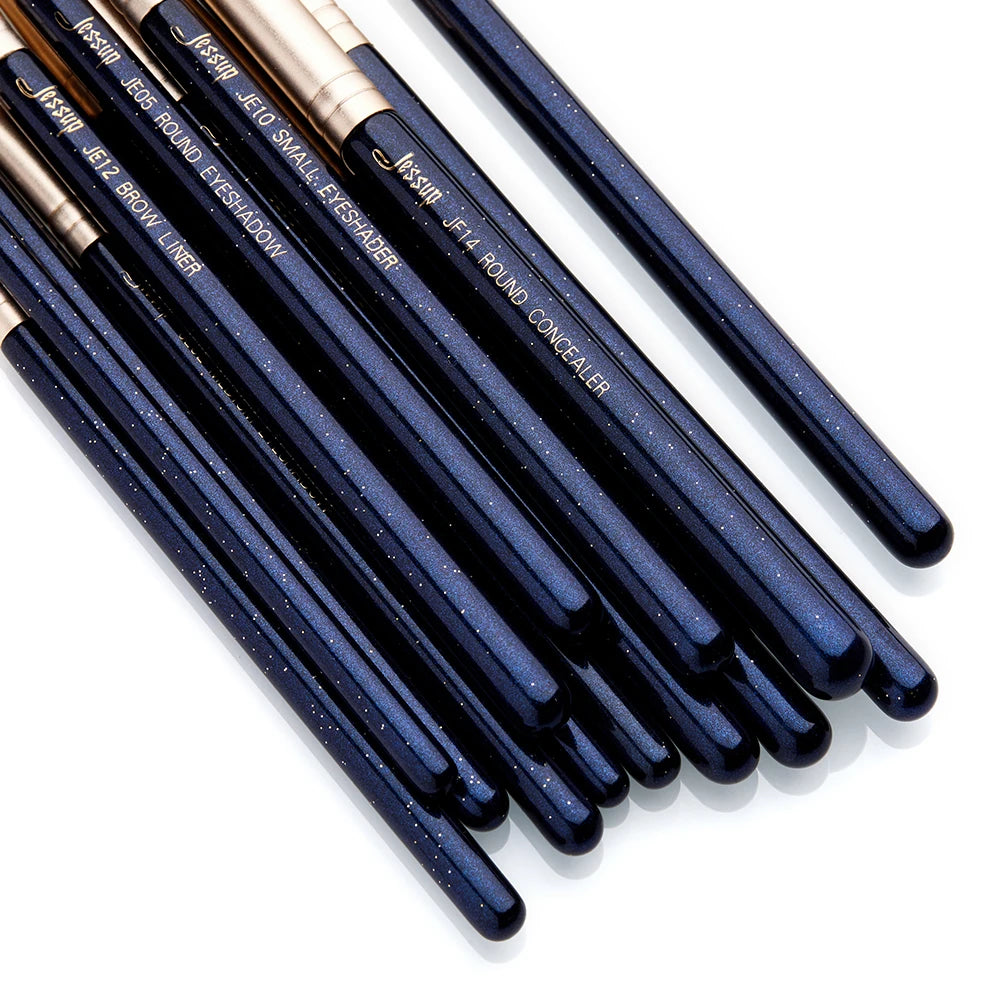 Jessup 15PCS Makeup brushes set Beauty kits Eye Make up brush EYESHADOW LIP BRUSH BLENDER Prussian Blue / Golden Sands