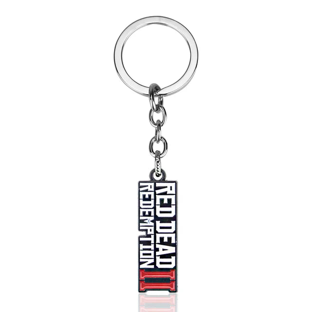 Red Dead 2 Redemption Keychain Rockstar Game Pendant Metal Key Ring Holder Men Car Women Bag Key Chain Chaveiro Jewelry