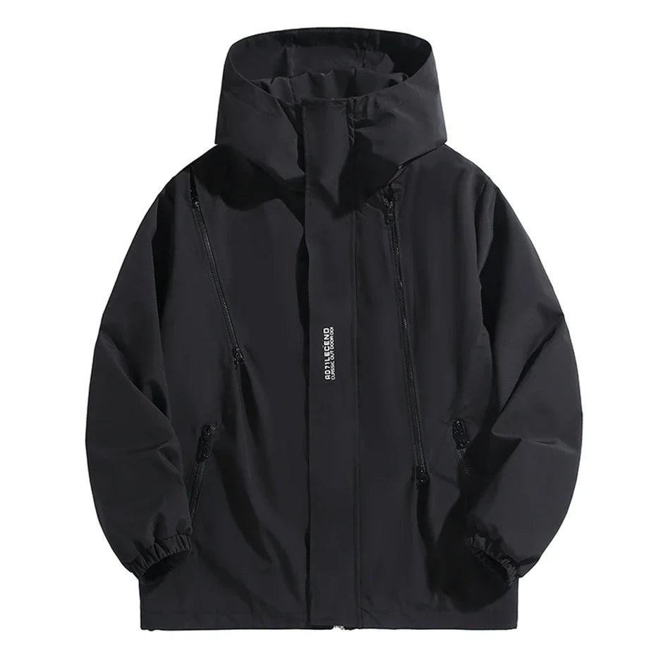 10XL 12XL Plus Size Windbreaker Men Waterproof Jacket Solid Color Black Coats Male Big Outdoor Outerwear