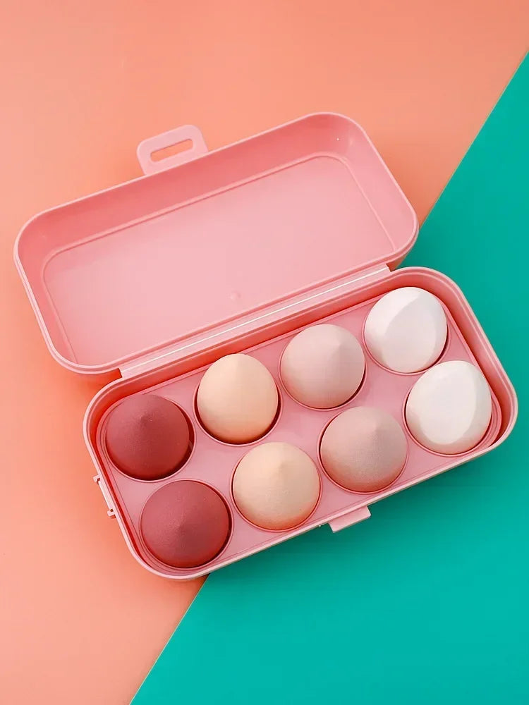 3pcs Makeup Blender Cosmetic Puff Makeup Sponge with Storage Box Foundation Powder Sponge Beauty Tool Women Make Up Accessories