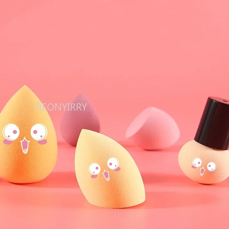 3pcs Makeup Blender Cosmetic Puff Makeup Sponge with Storage Box Foundation Powder Sponge Beauty Tool Women Make Up Accessories