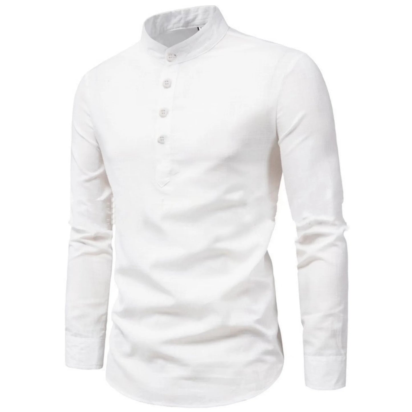 New Cotton Linen Shirts for Men Casual Shirts Lightweight Long Sleeve Henley Beach Shirts Hawaiian T Shirts for Men