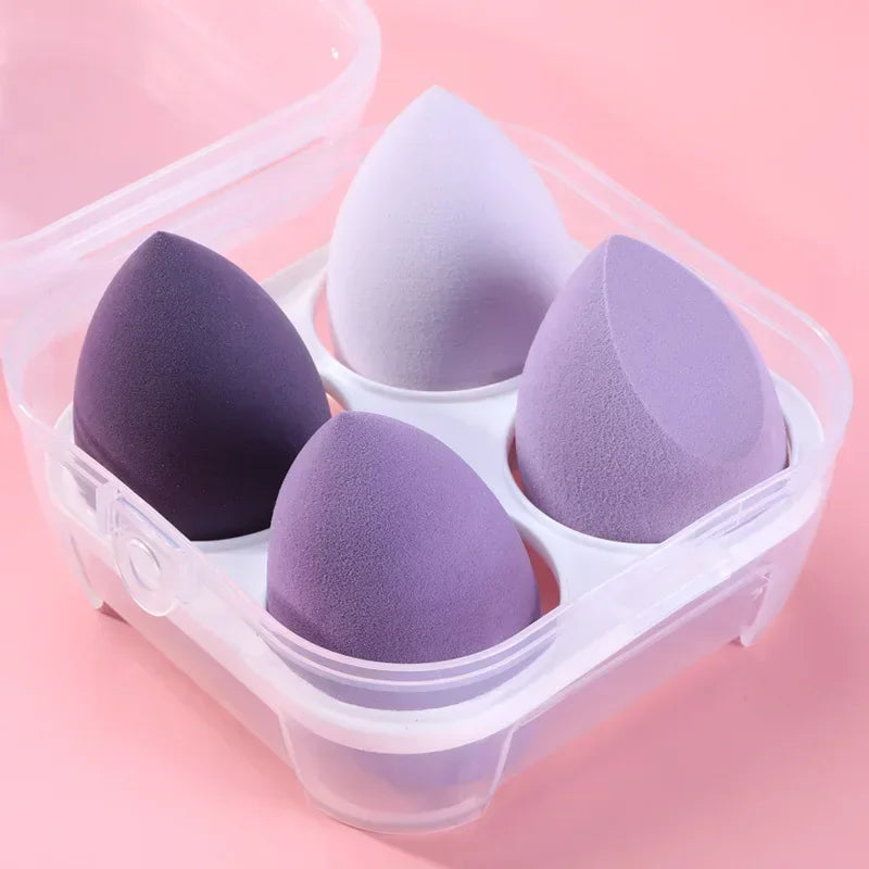 3pcs Makeup Blender Cosmetic Puff Makeup Sponge with Storage Box Foundation Powder Sponge Beauty Tool Women Make Up Accessories