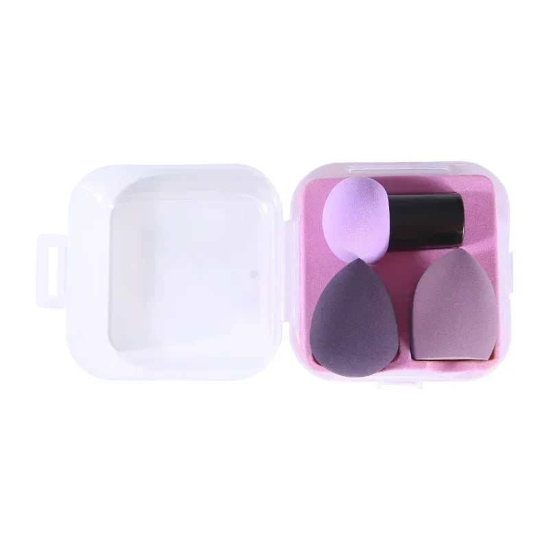 3pcs Makeup Blender Cosmetic Puff Makeup Sponge with Storage Box Foundation Powder Sponge Beauty Tool Women Make Up Accessories